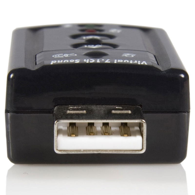 StarTech ICUSBAUDIO7 Virtual 7.1 USB Stereo Audio Adapter External Sound Card